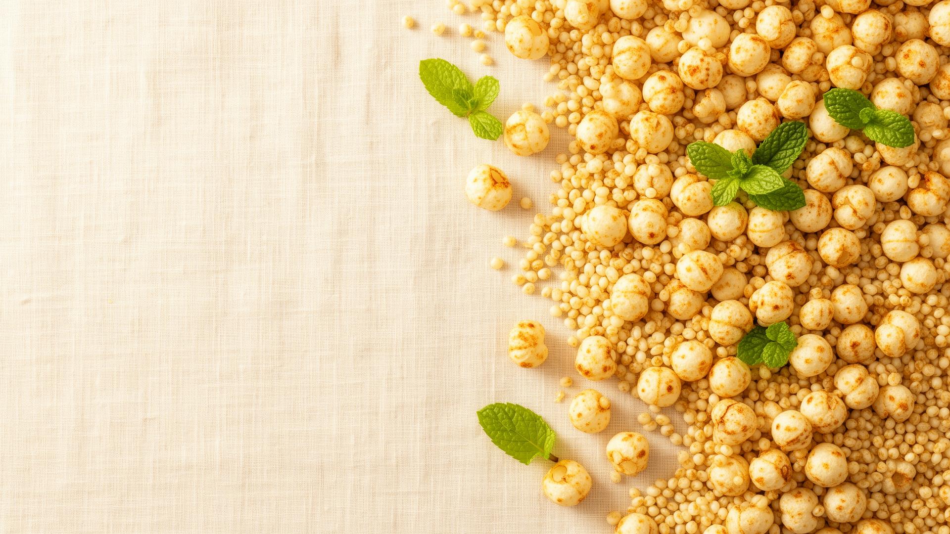 Roasted makhana and millet snacks